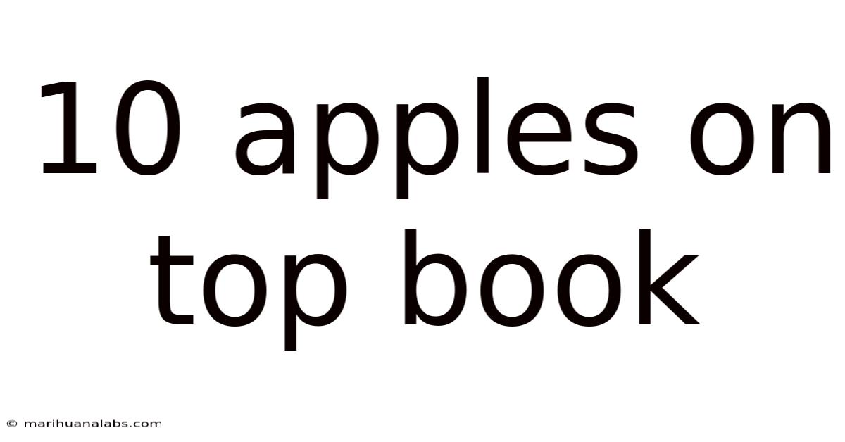 10 Apples On Top Book