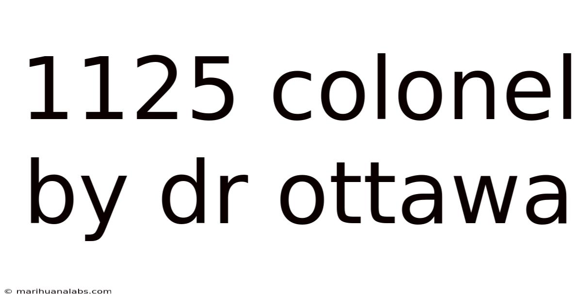 1125 Colonel By Dr Ottawa
