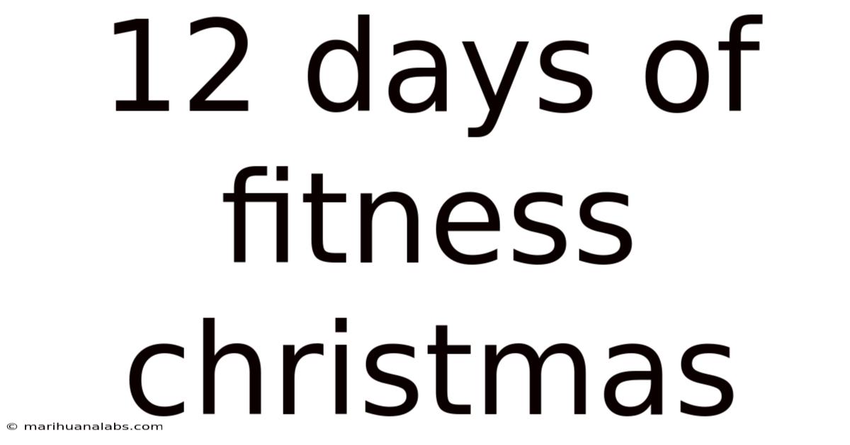 12 Days Of Fitness Christmas