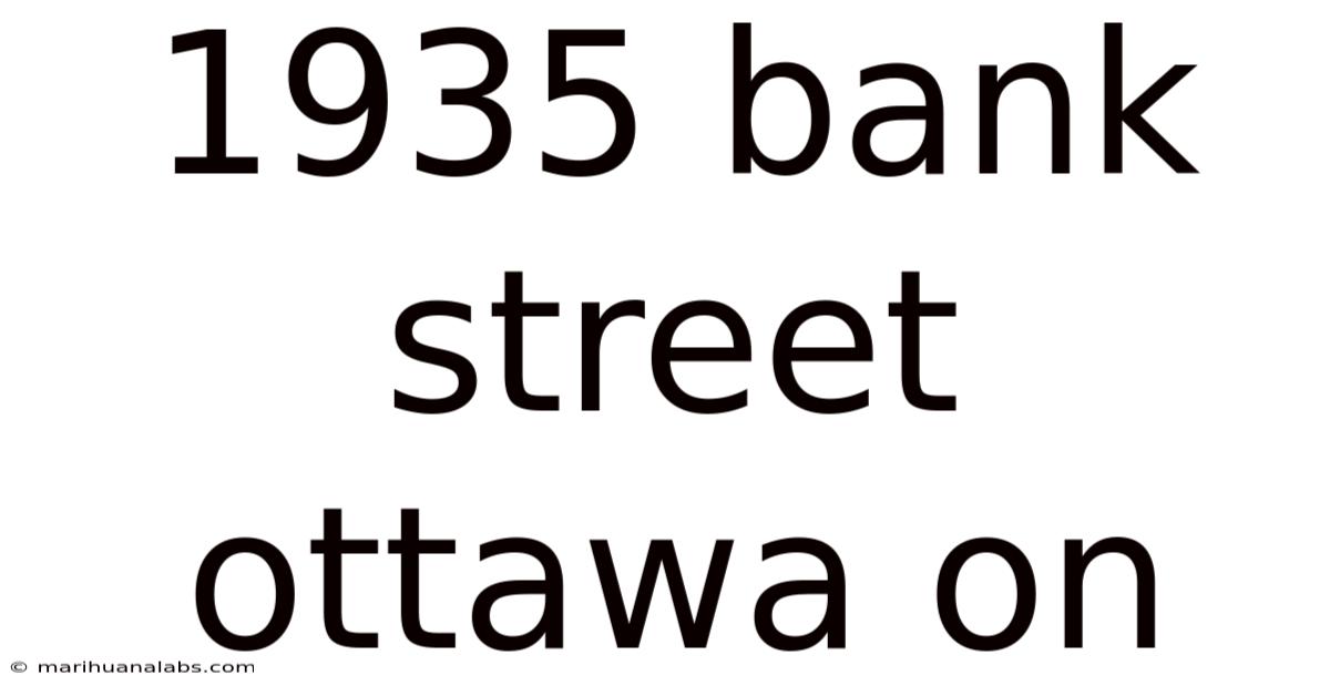 1935 Bank Street Ottawa On
