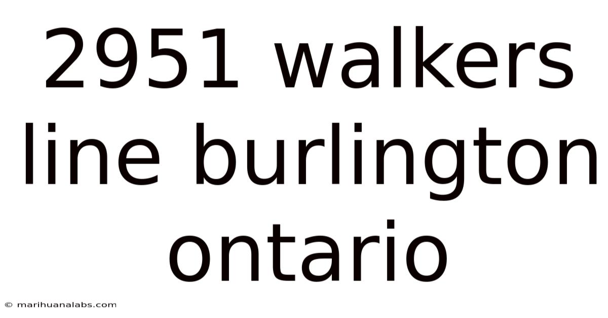 2951 Walkers Line Burlington Ontario
