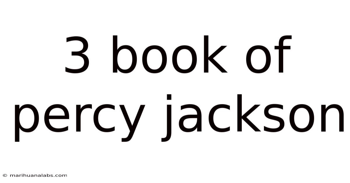 3 Book Of Percy Jackson