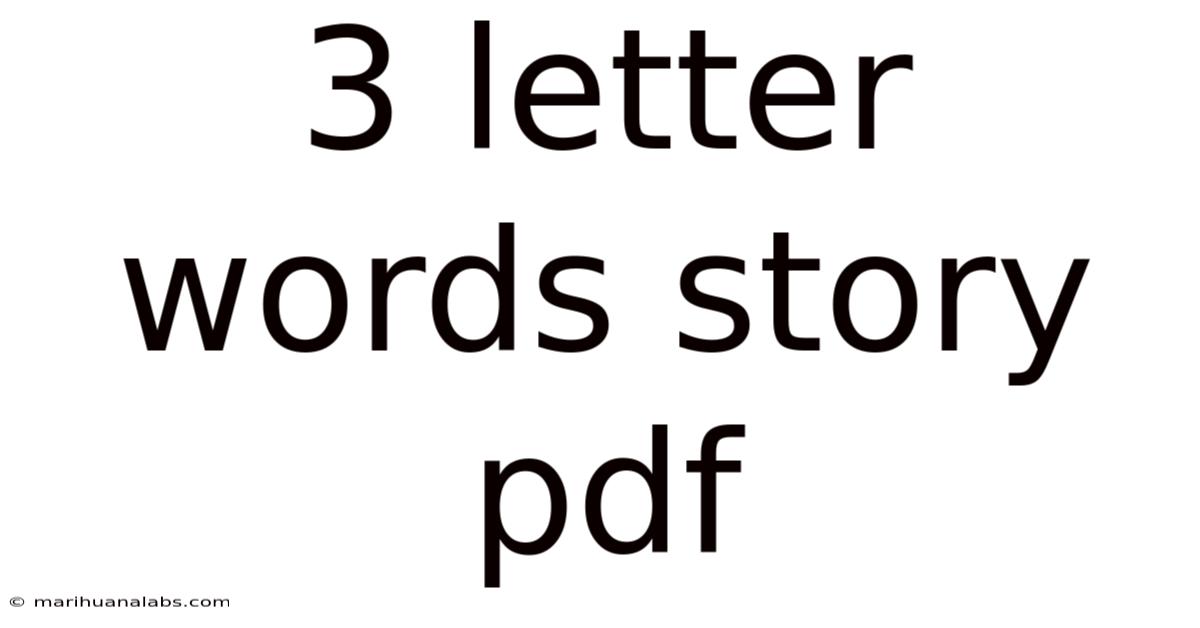 3 Letter Words Story Pdf