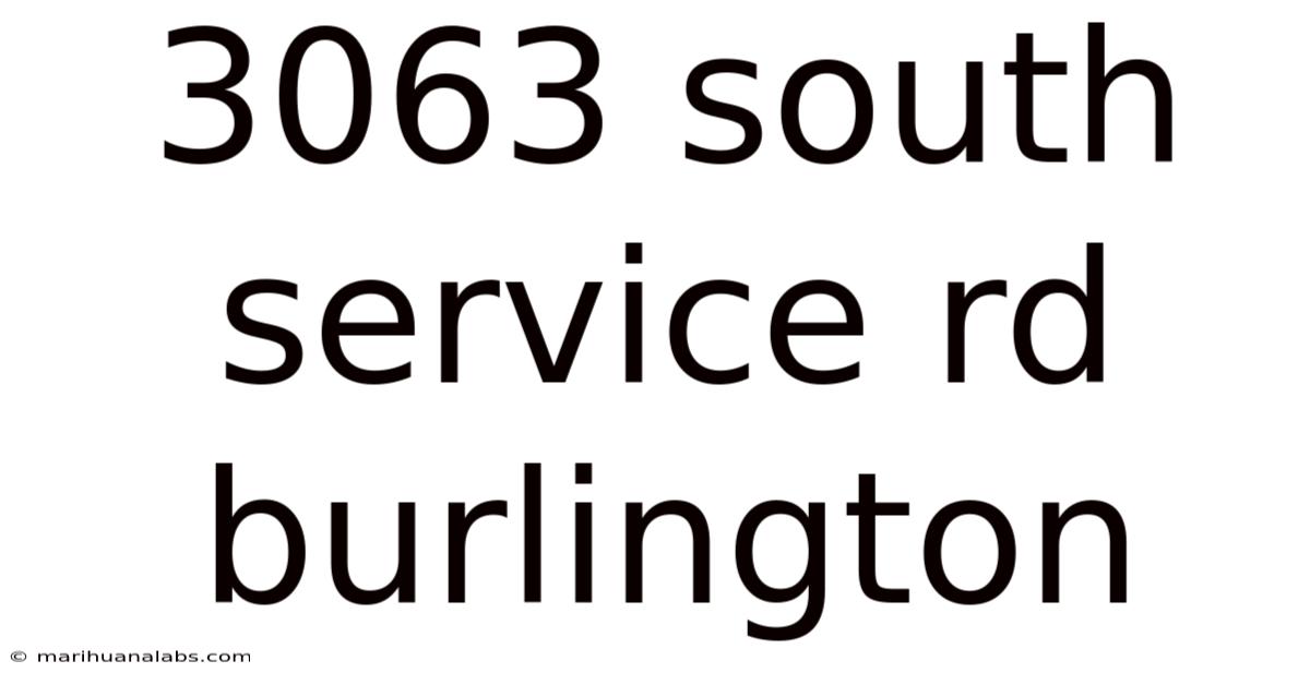 3063 South Service Rd Burlington