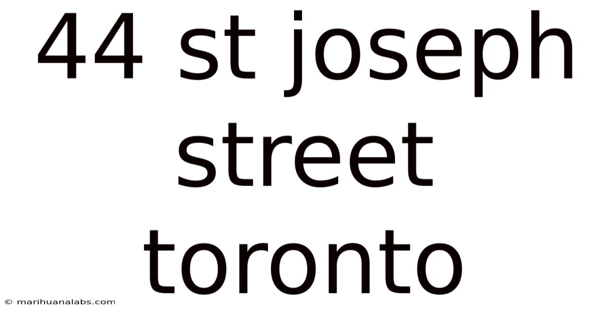 44 St Joseph Street Toronto