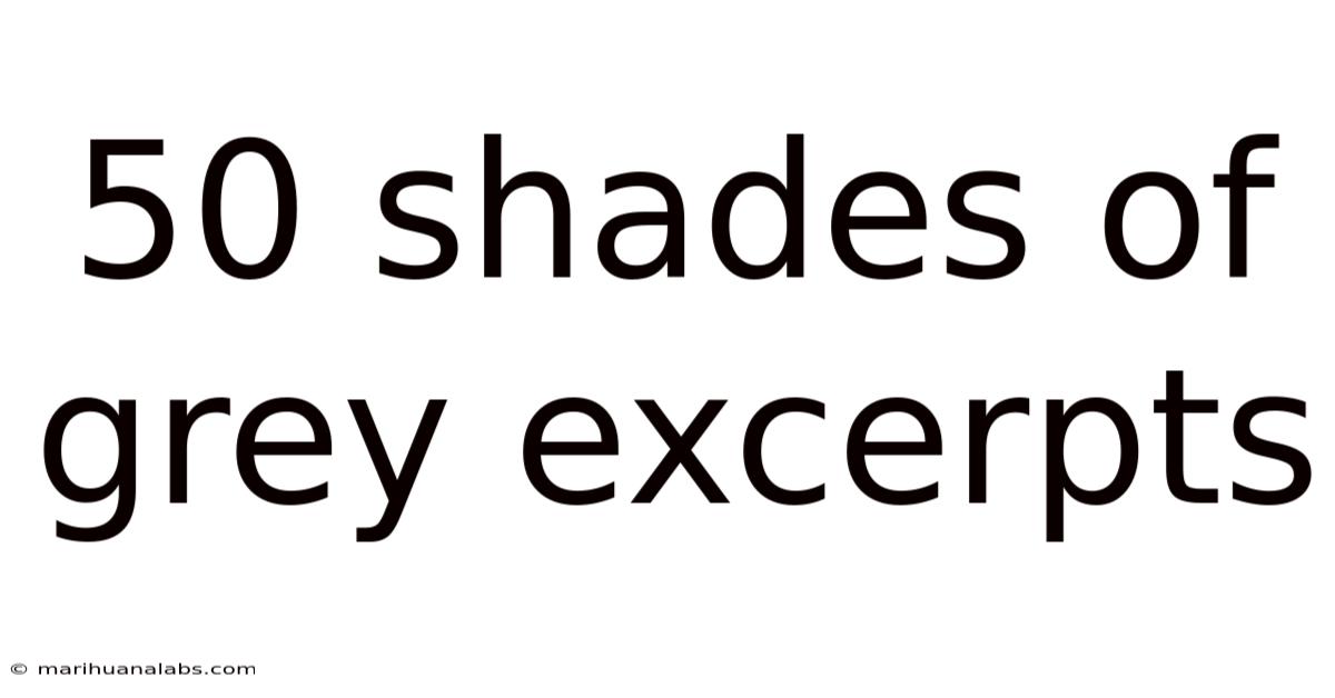 50 Shades Of Grey Excerpts
