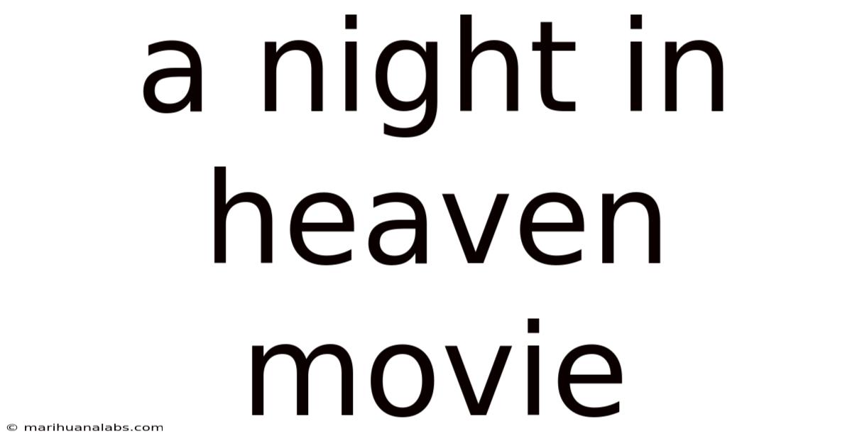 A Night In Heaven Movie
