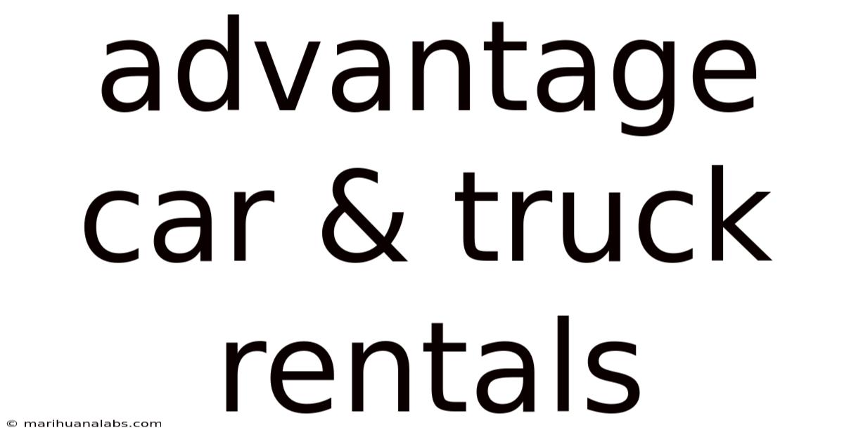 Advantage Car & Truck Rentals