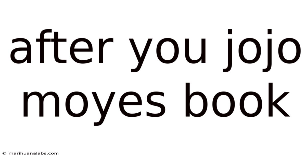 After You Jojo Moyes Book