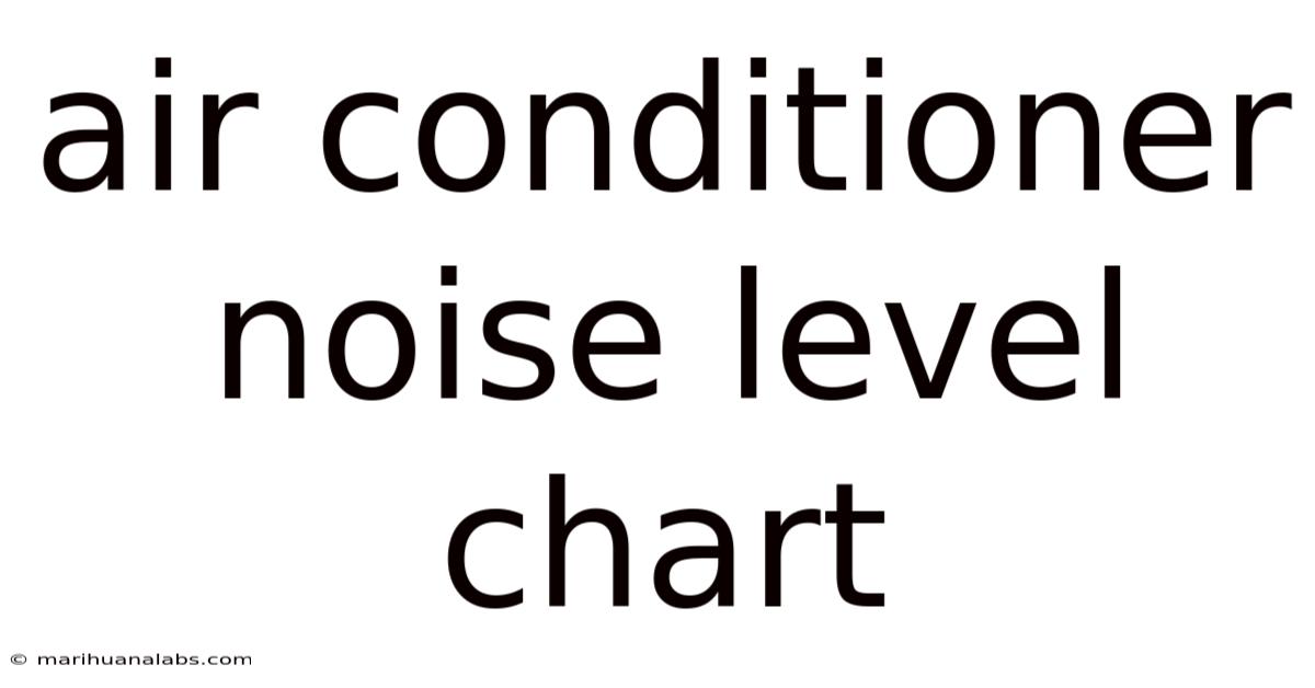 Air Conditioner Noise Level Chart