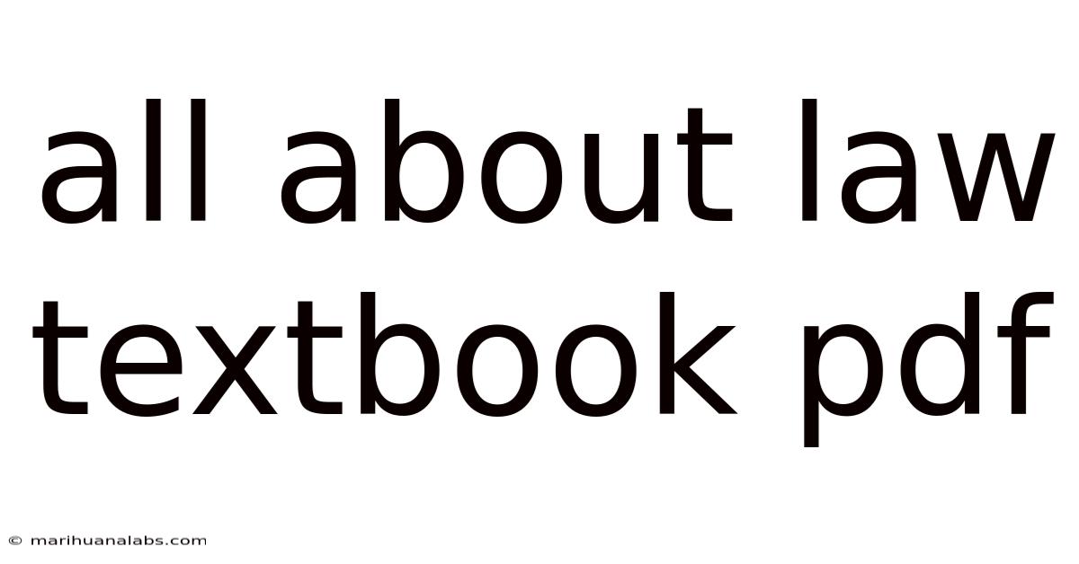 All About Law Textbook Pdf