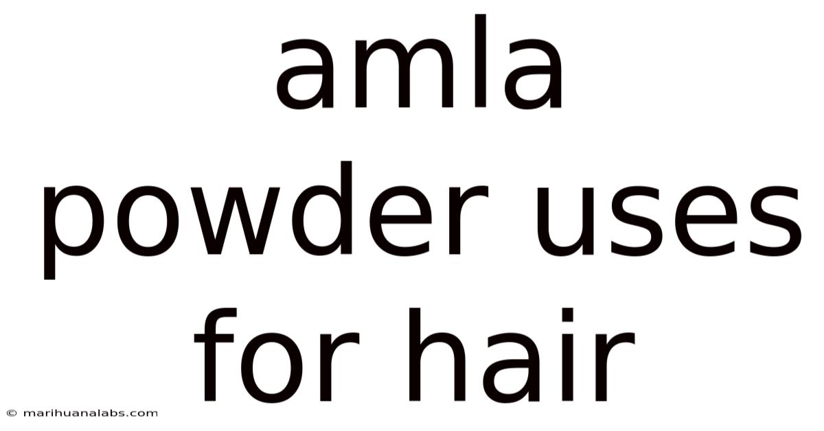 Amla Powder Uses For Hair
