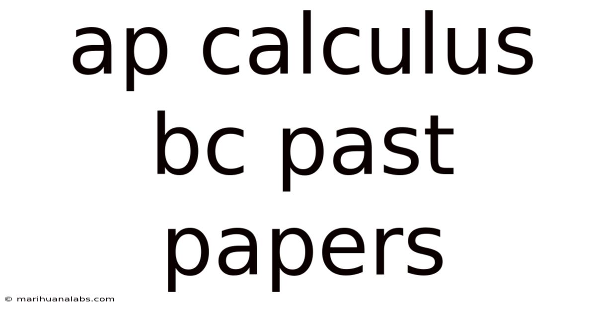 Ap Calculus Bc Past Papers