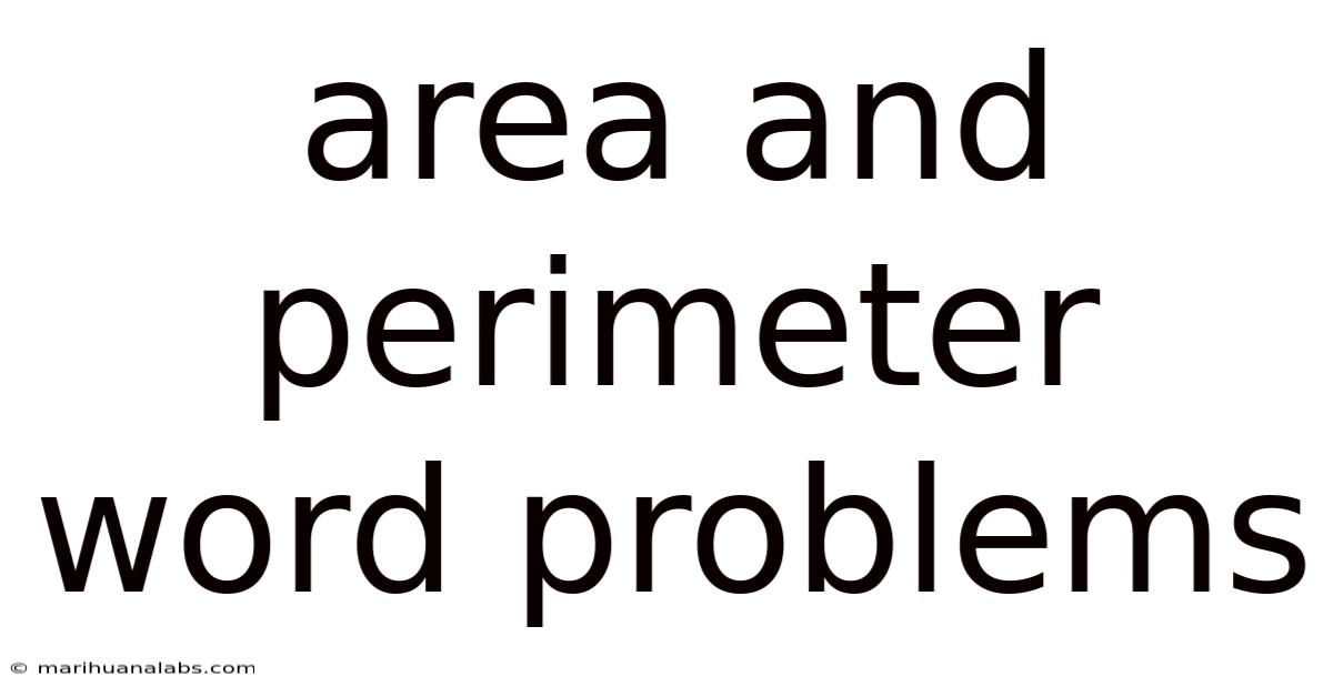 Area And Perimeter Word Problems