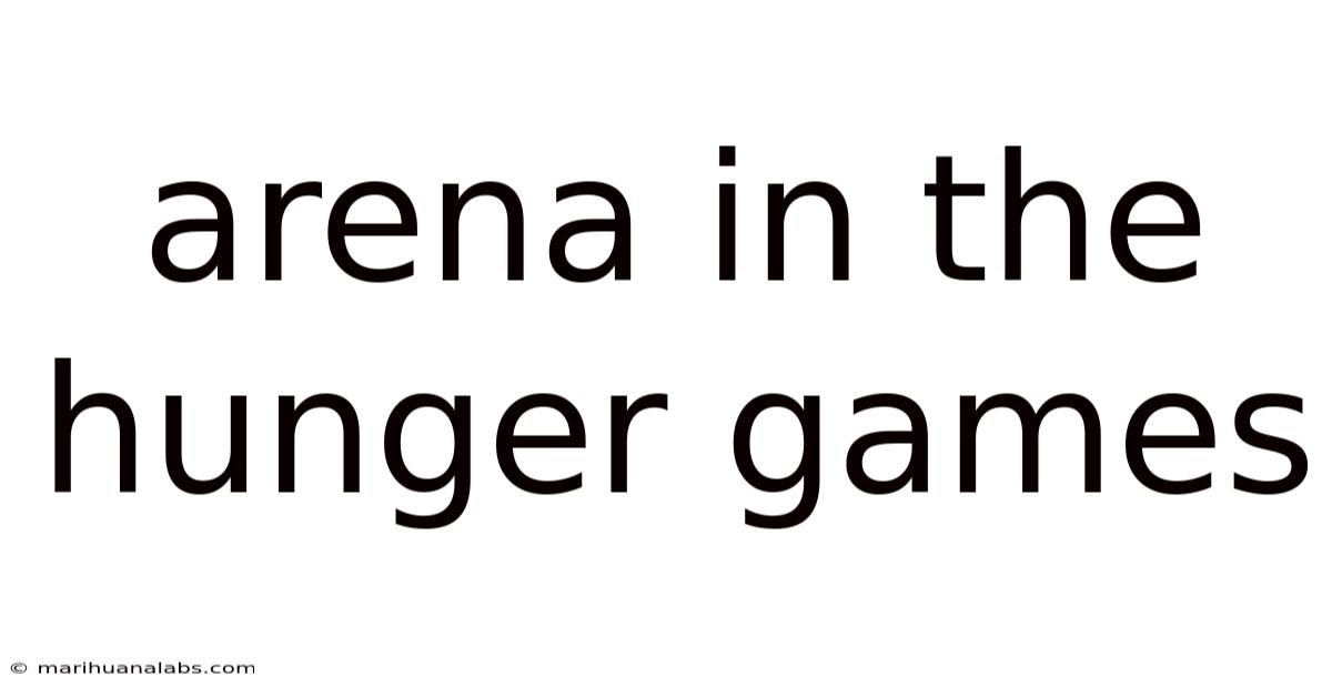 Arena In The Hunger Games