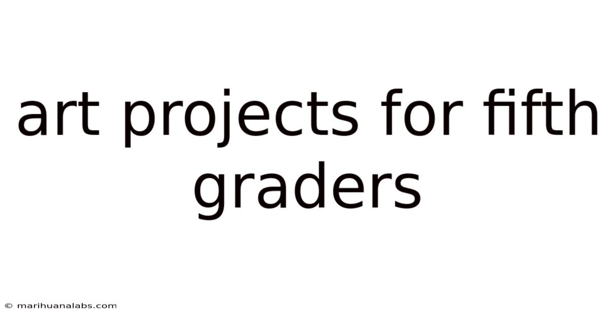 Art Projects For Fifth Graders
