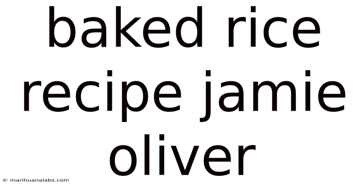 Baked Rice Recipe Jamie Oliver