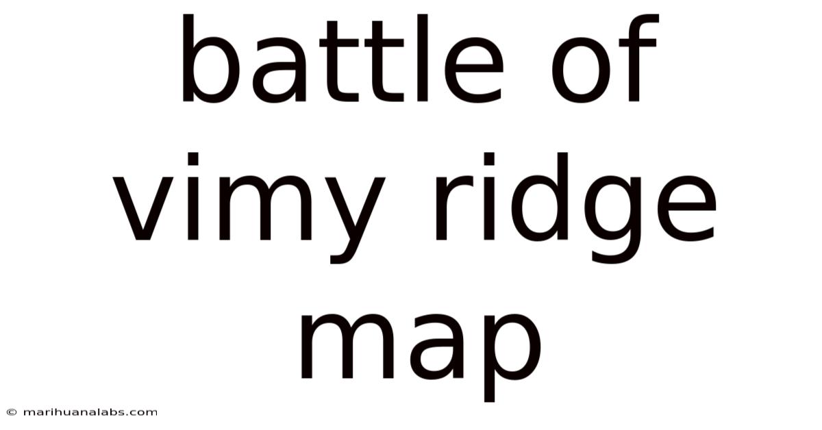 Battle Of Vimy Ridge Map