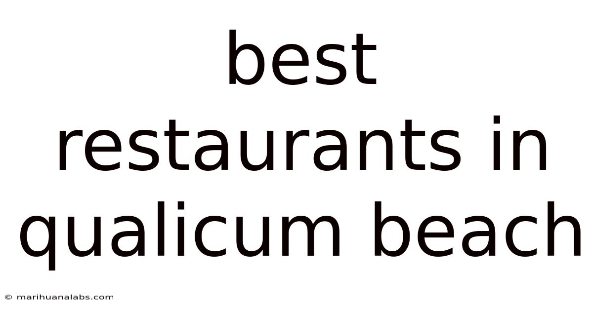 Best Restaurants In Qualicum Beach