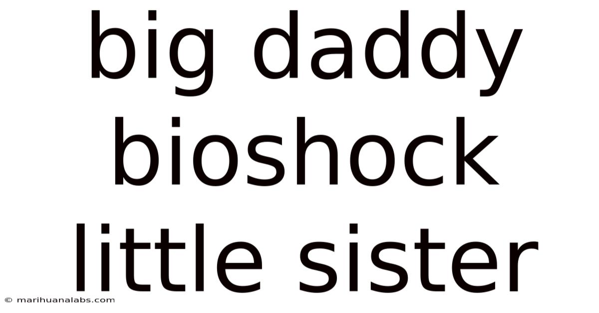 Big Daddy Bioshock Little Sister