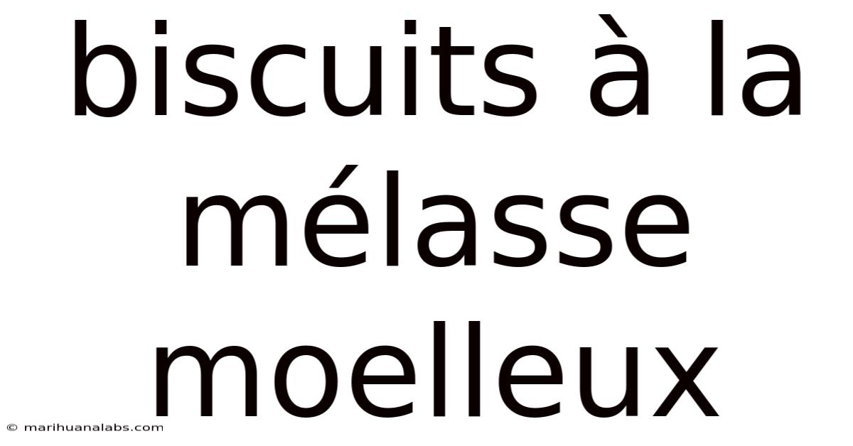 Biscuits À La Mélasse Moelleux