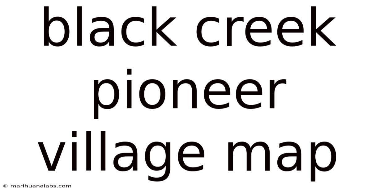 Black Creek Pioneer Village Map