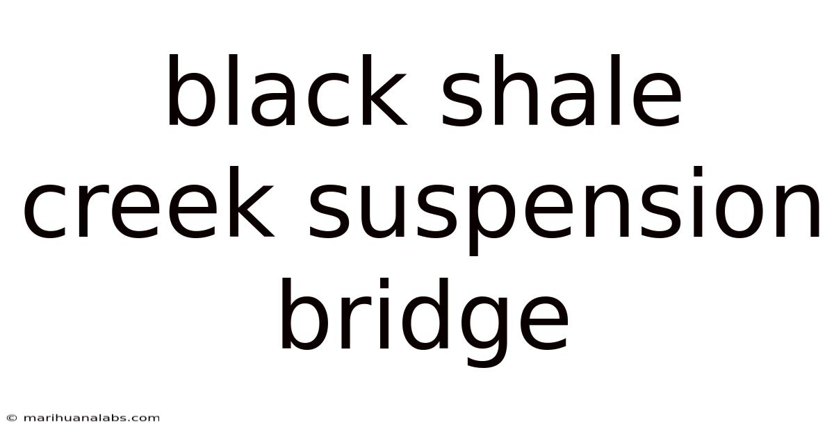 Black Shale Creek Suspension Bridge