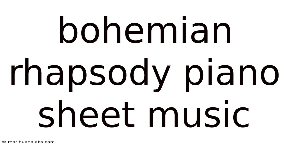 Bohemian Rhapsody Piano Sheet Music