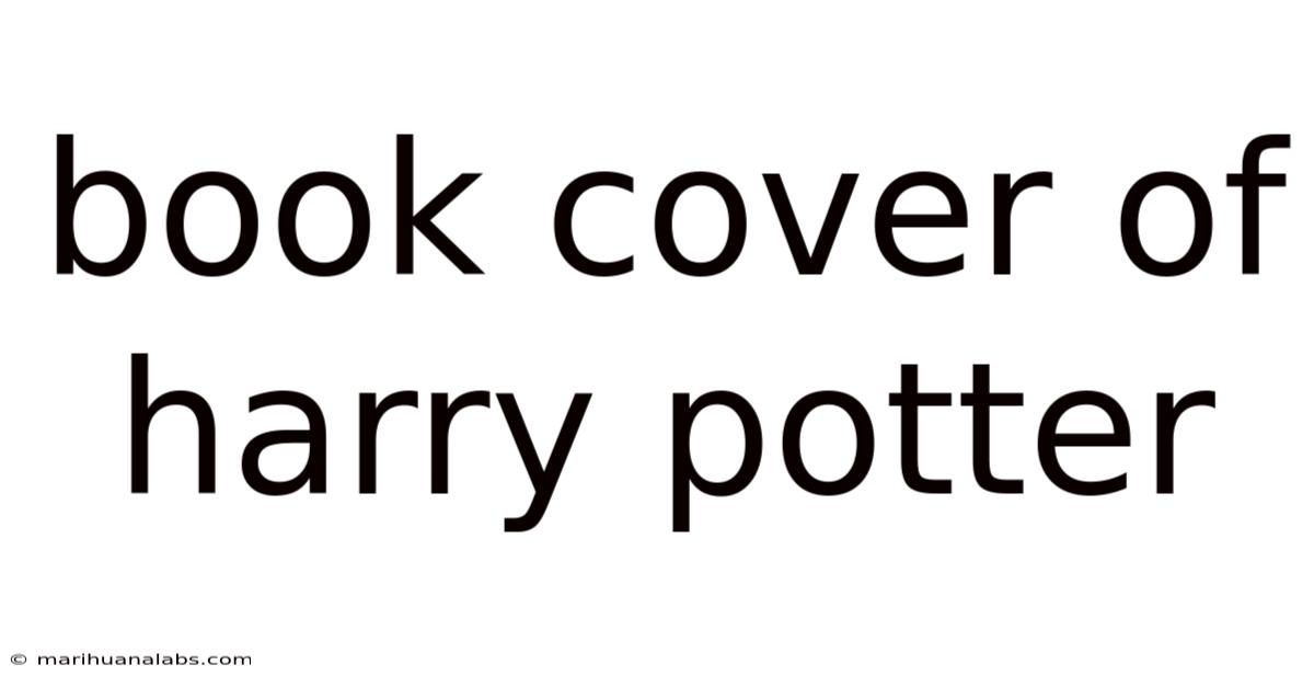 Book Cover Of Harry Potter