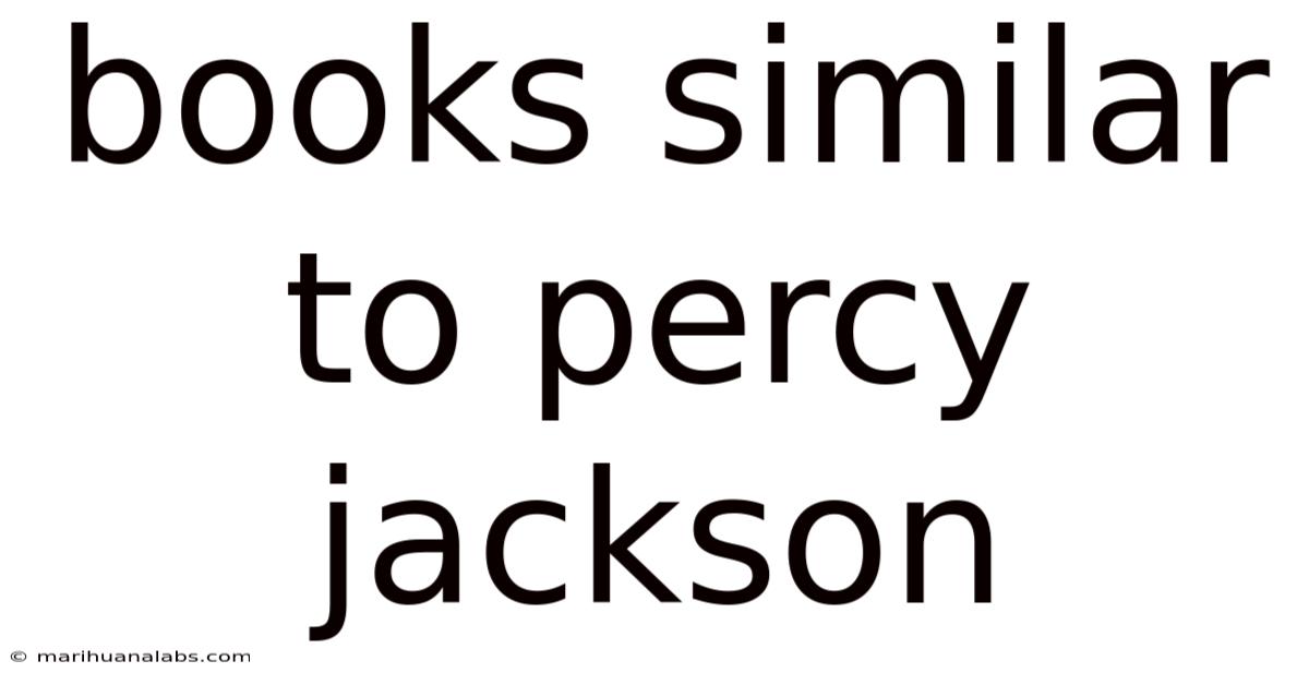 Books Similar To Percy Jackson