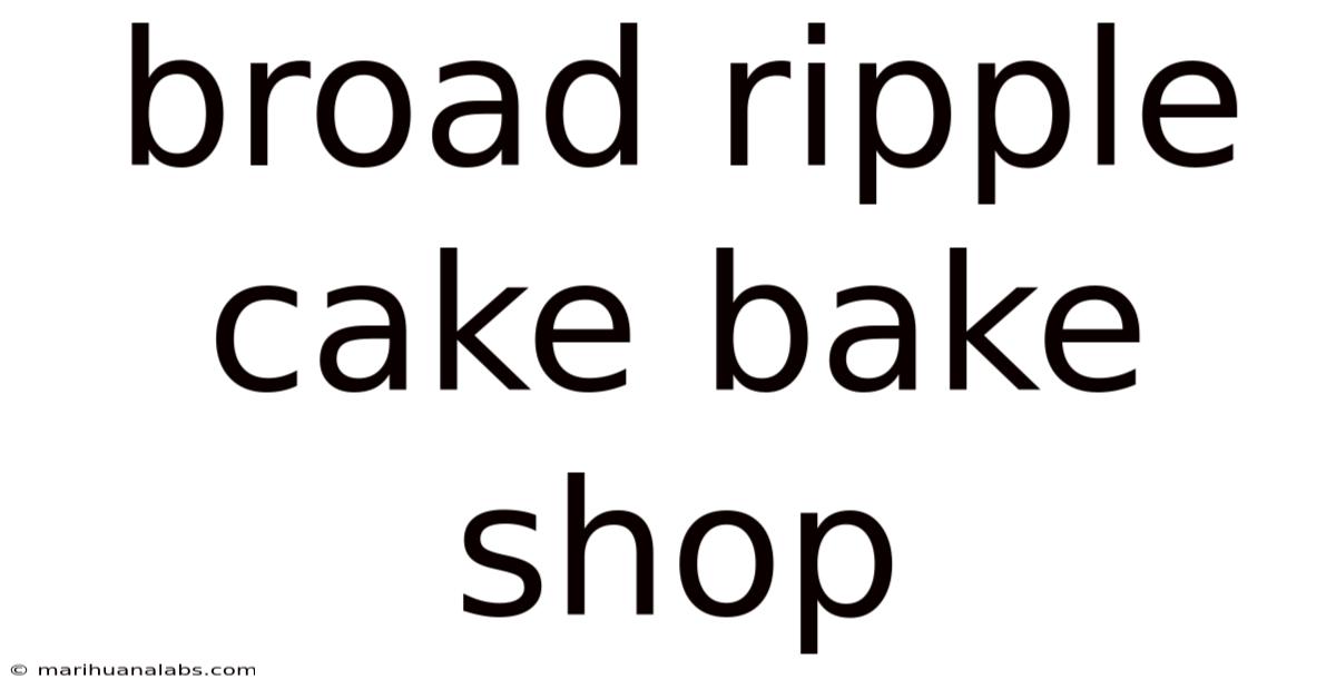 Broad Ripple Cake Bake Shop