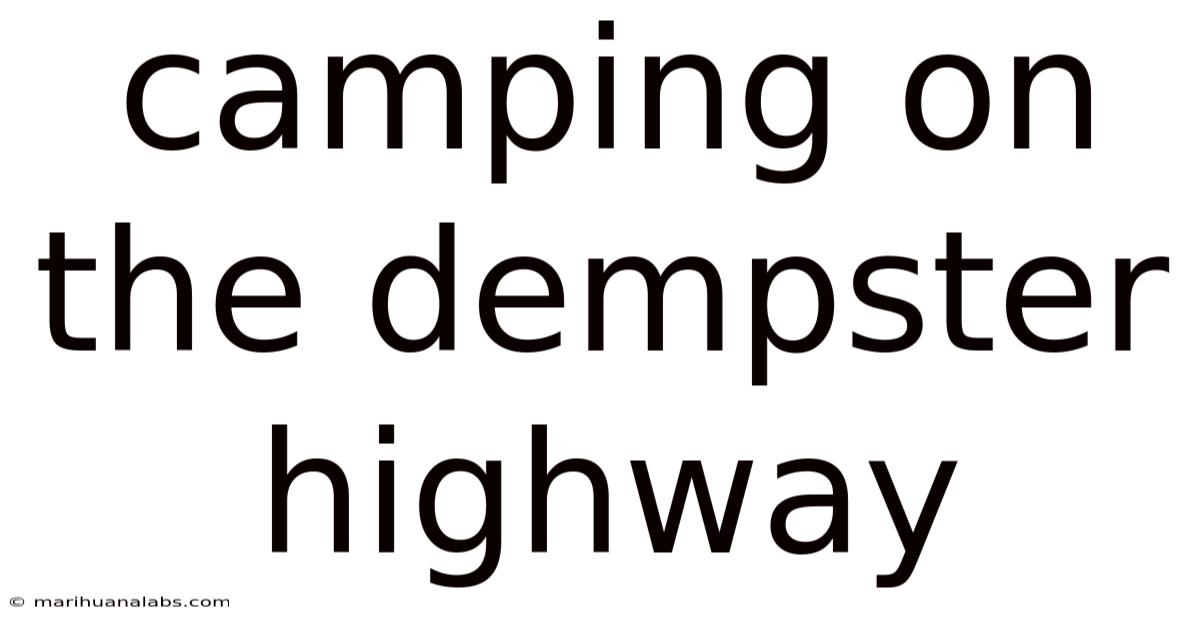 Camping On The Dempster Highway