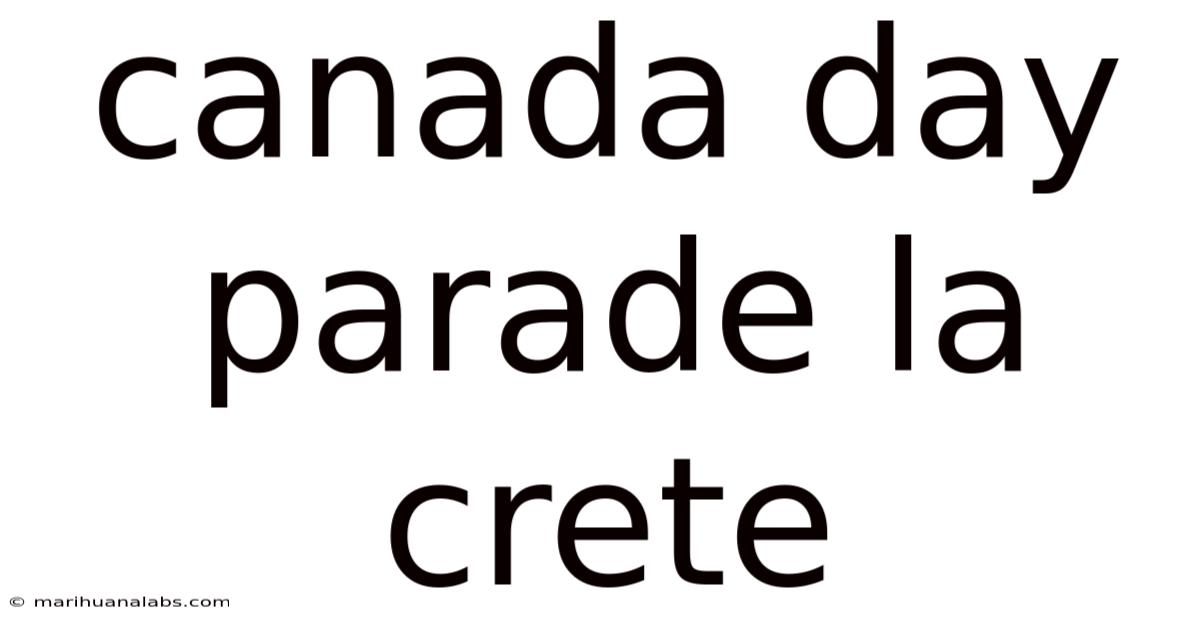 Canada Day Parade La Crete
