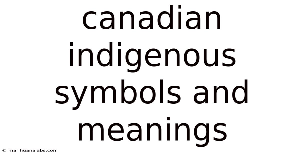 Canadian Indigenous Symbols And Meanings