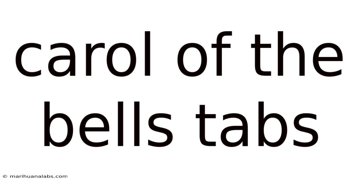 Carol Of The Bells Tabs