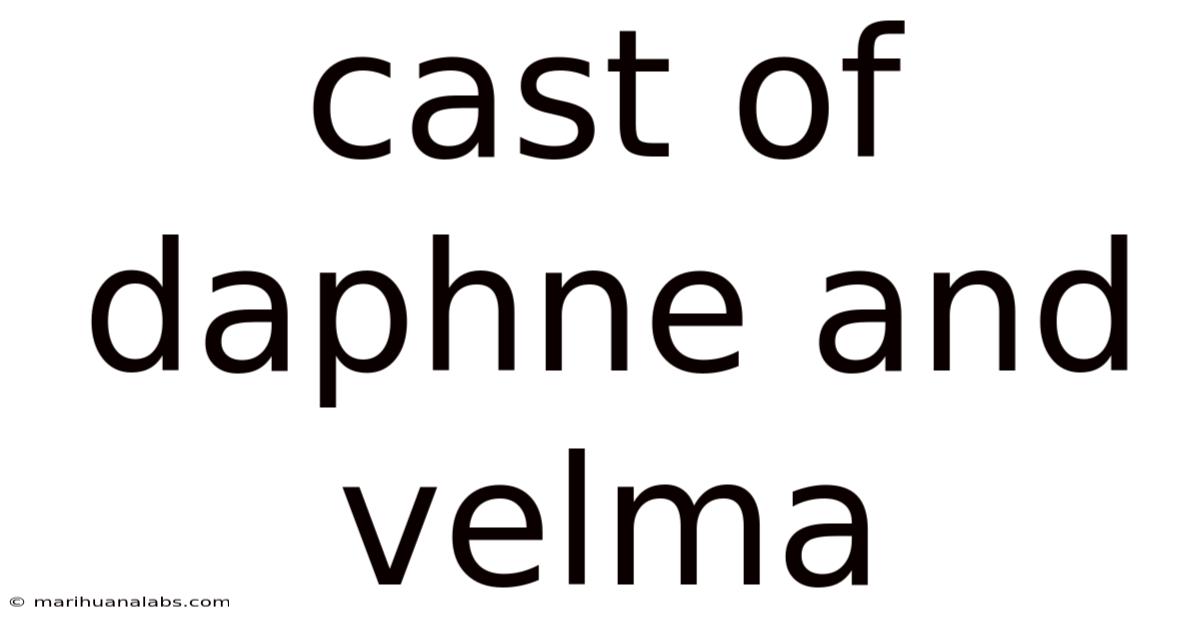 Cast Of Daphne And Velma