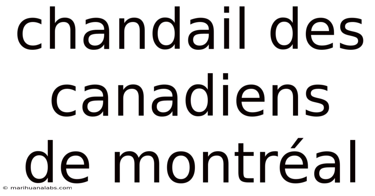 Chandail Des Canadiens De Montréal