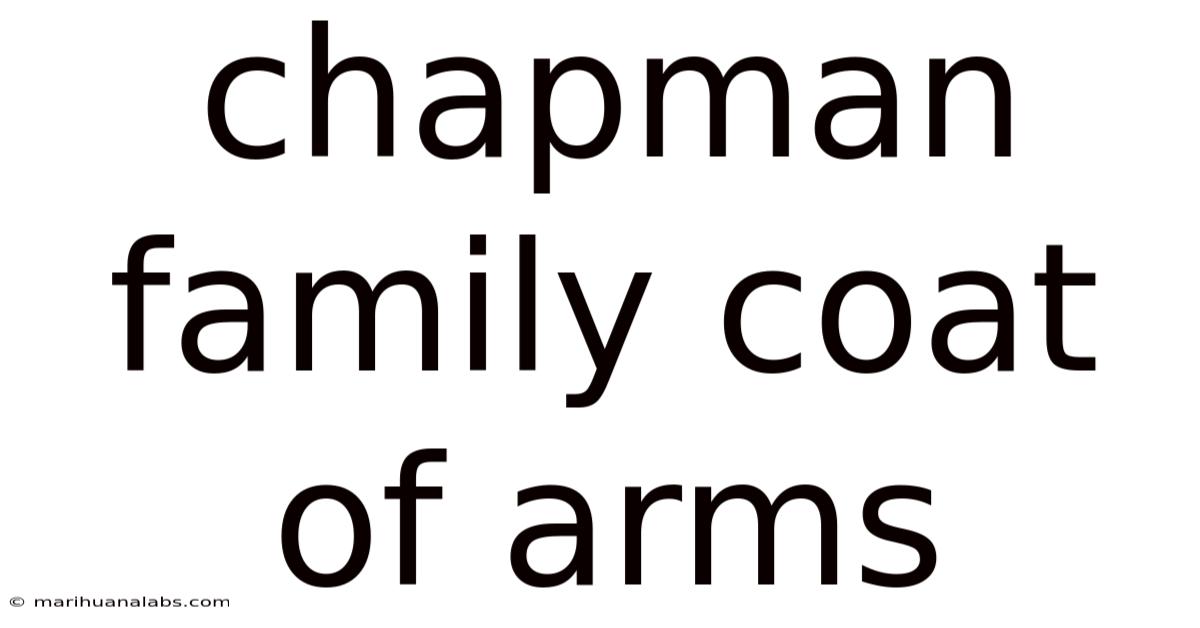 Chapman Family Coat Of Arms