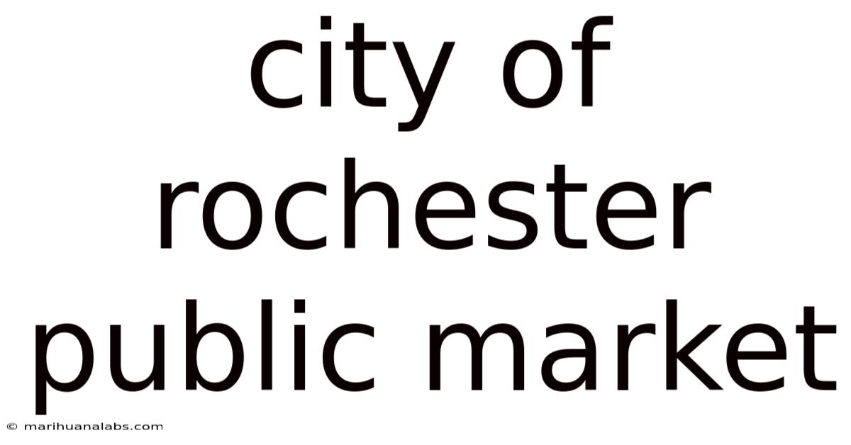City Of Rochester Public Market