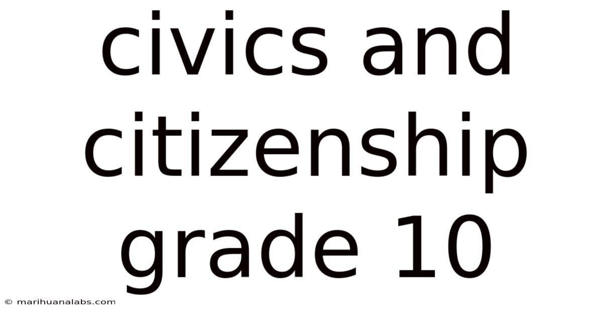 Civics And Citizenship Grade 10