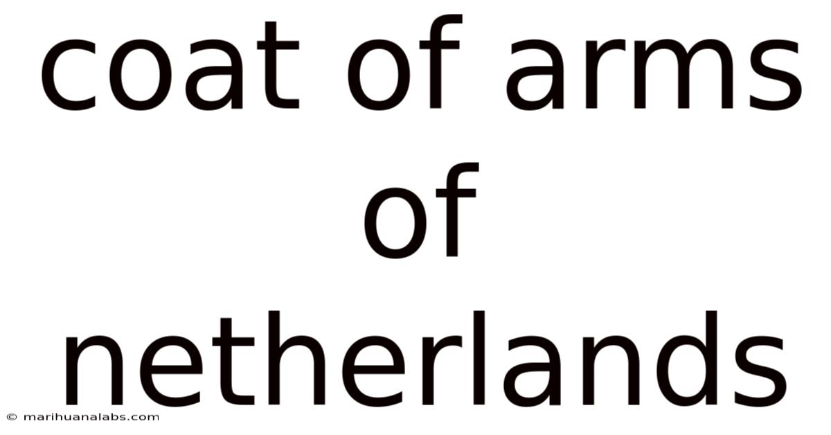Coat Of Arms Of Netherlands