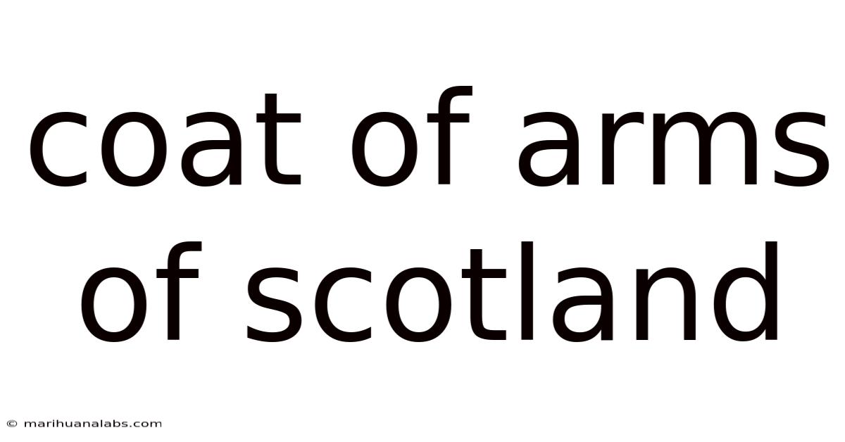 Coat Of Arms Of Scotland