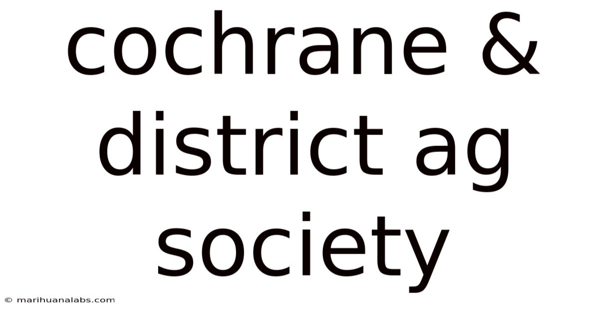 Cochrane & District Ag Society
