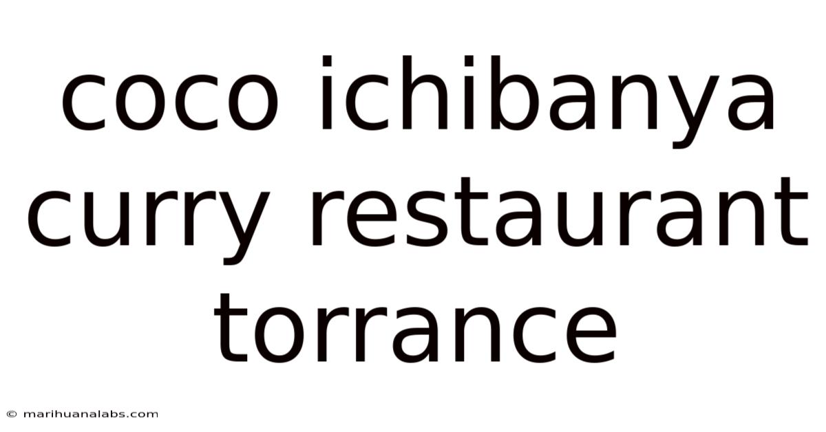 Coco Ichibanya Curry Restaurant Torrance