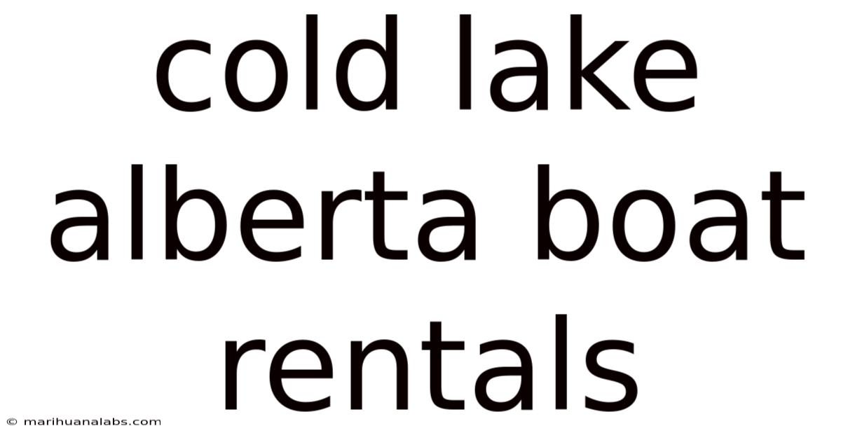 Cold Lake Alberta Boat Rentals