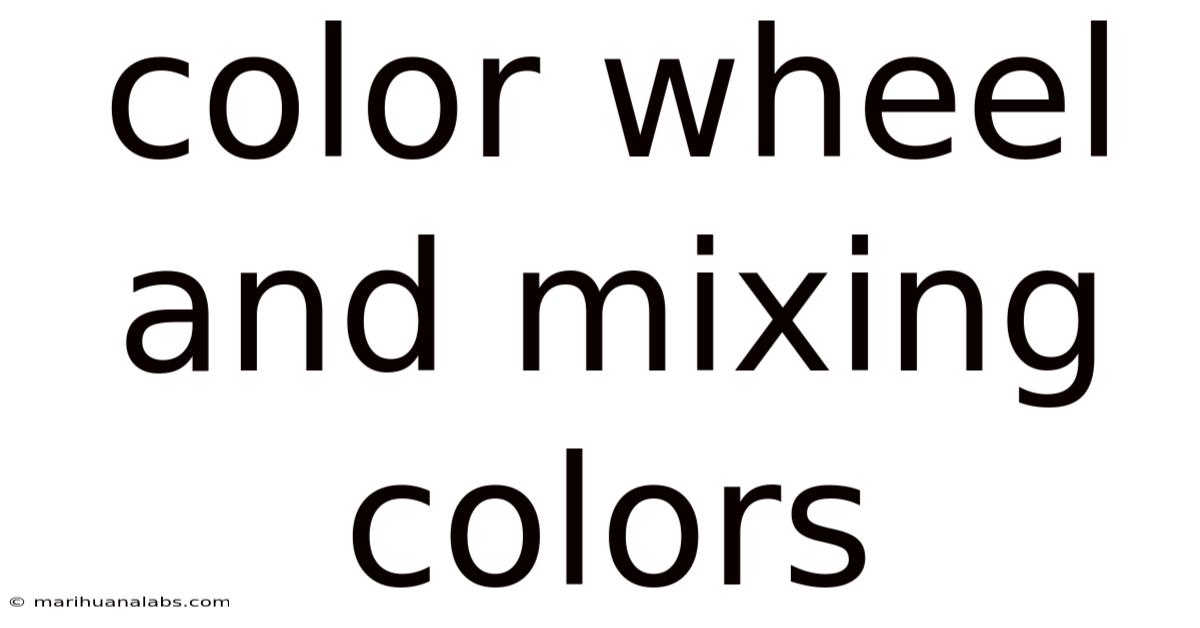 Color Wheel And Mixing Colors