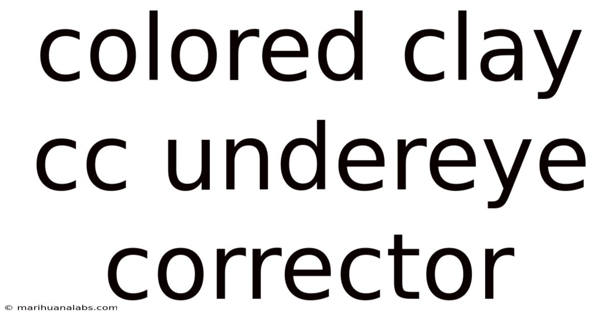 Colored Clay Cc Undereye Corrector