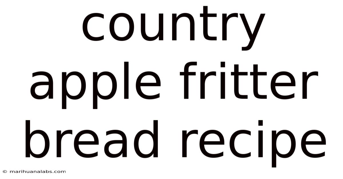Country Apple Fritter Bread Recipe