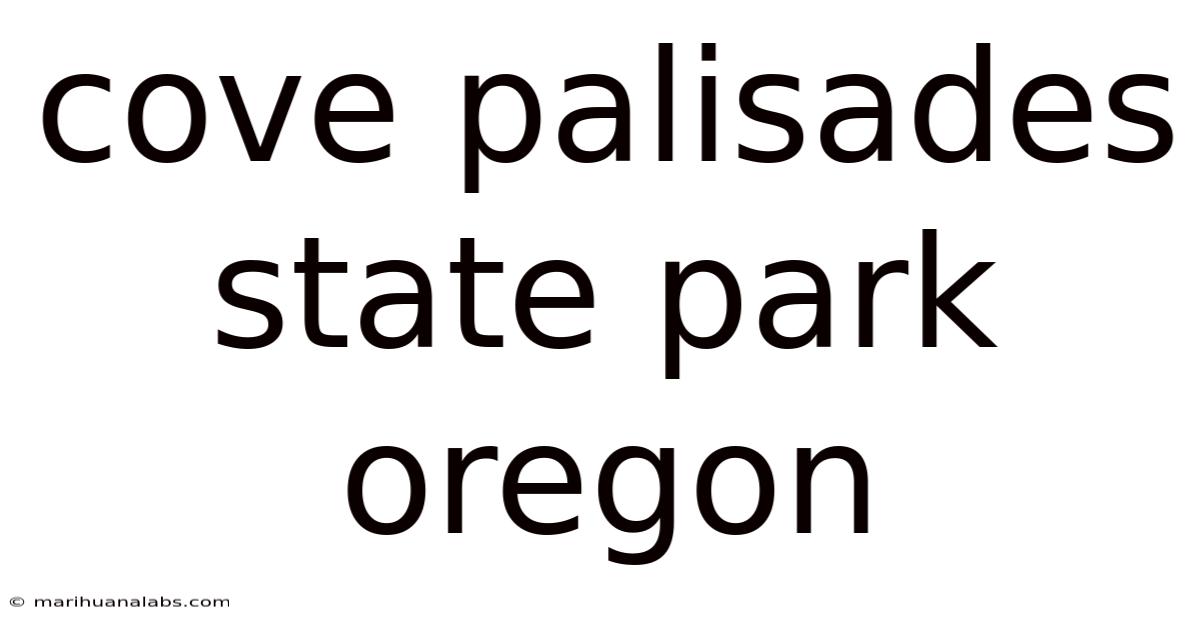 Cove Palisades State Park Oregon
