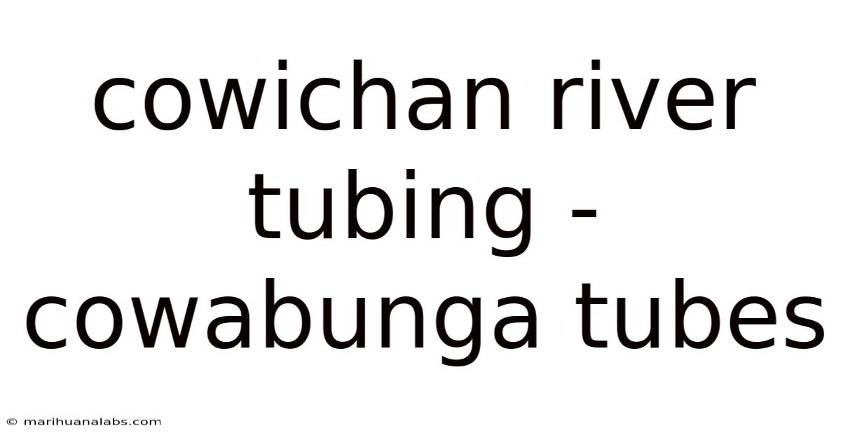 Cowichan River Tubing -cowabunga Tubes